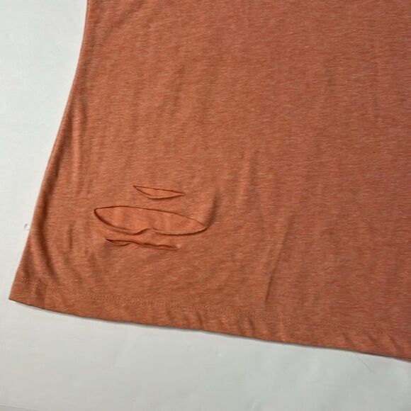 Ripped Rags Womens Coral Distressed Edgy Grunge Deconstructed Tshirt Sz M - Picture 3 of 9